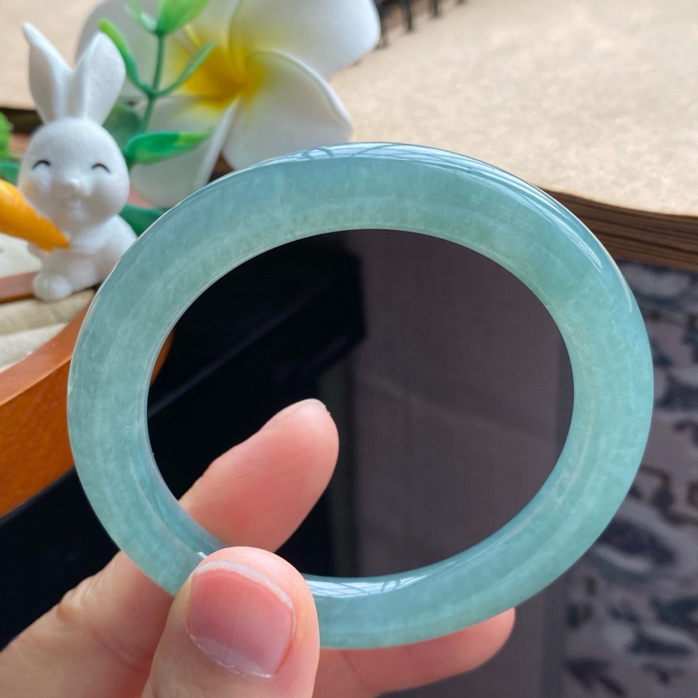 03.27批2341号52.2-9.1！圆条！冰油青果冻镯！天然翡翠