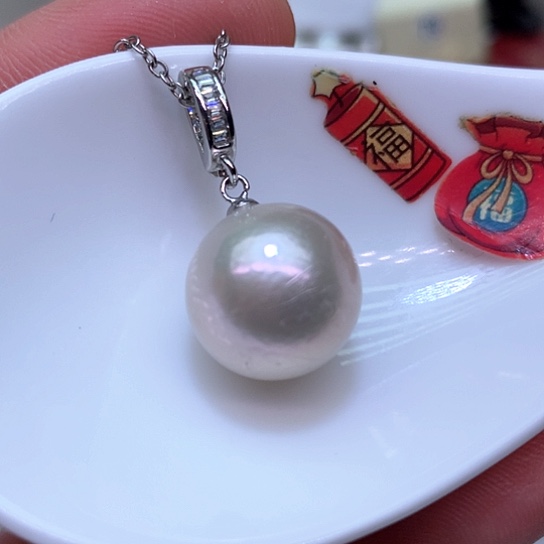 淡水珍珠耳饰银S925镶嵌