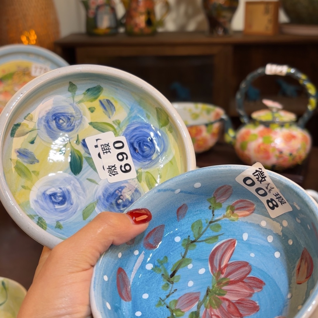 景德镇手绘高温釉下彩陶瓷茶具