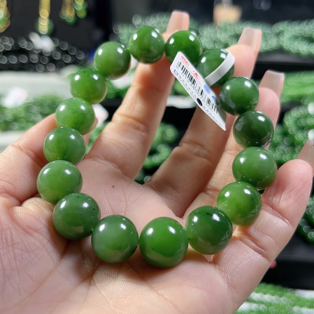 和田玉（碧玉）手链未镶嵌13