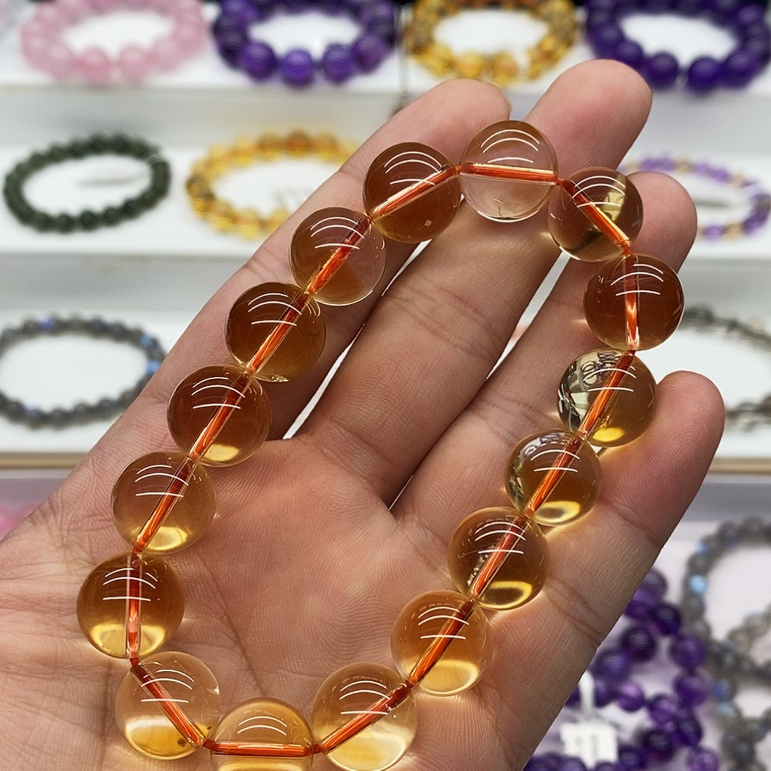 手串未镶嵌水晶暴力黄13.7