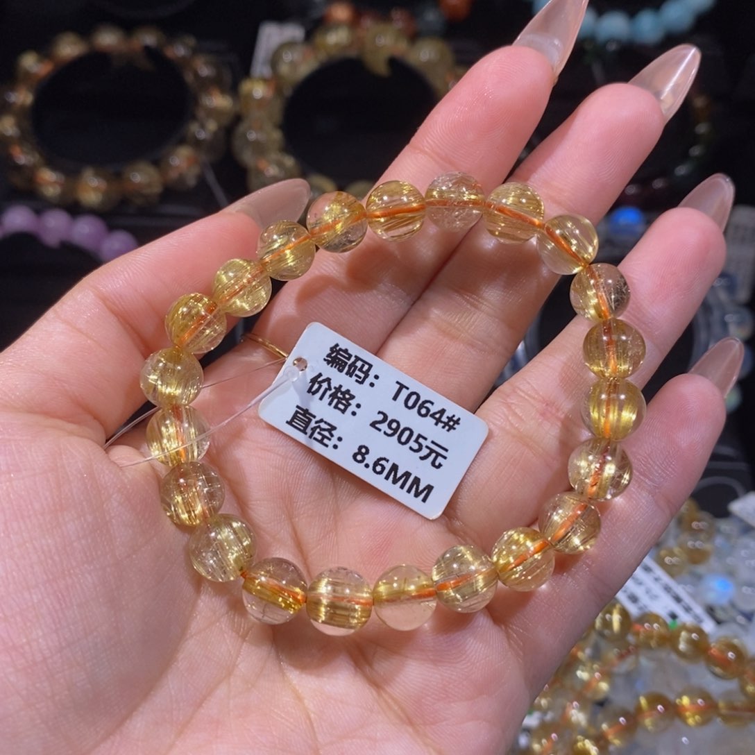 发晶手链未镶嵌晨****3T064#8.6mm
