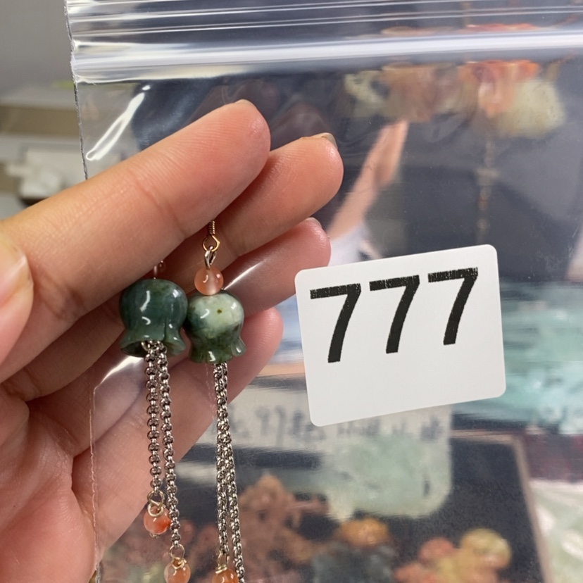 【闪购商品】岫玉发饰未镶嵌龍***上