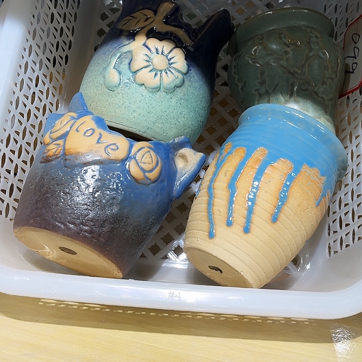 瓷片花盆多肉植物艺术品
