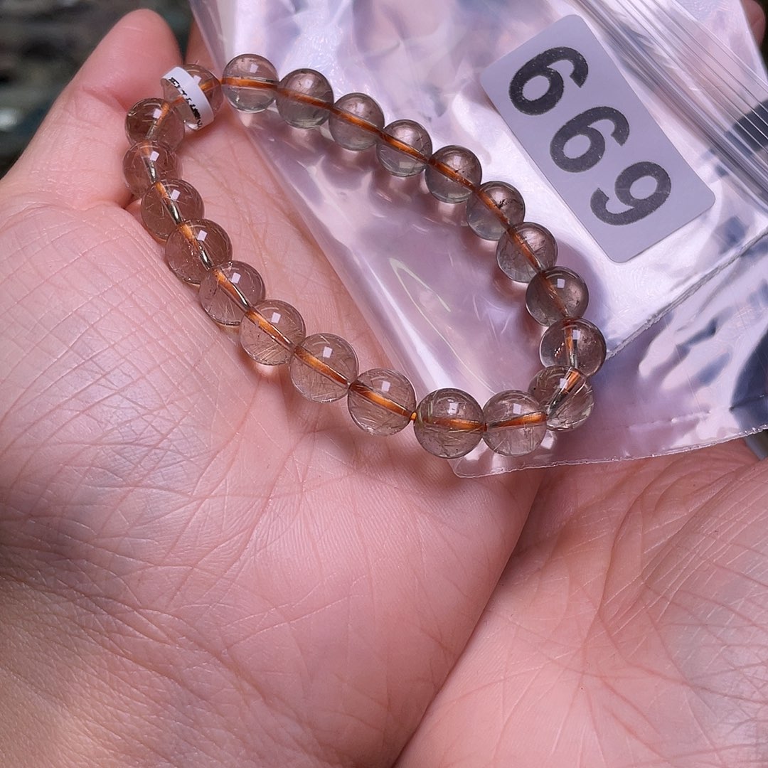 聪***子水晶手链未镶嵌669金发