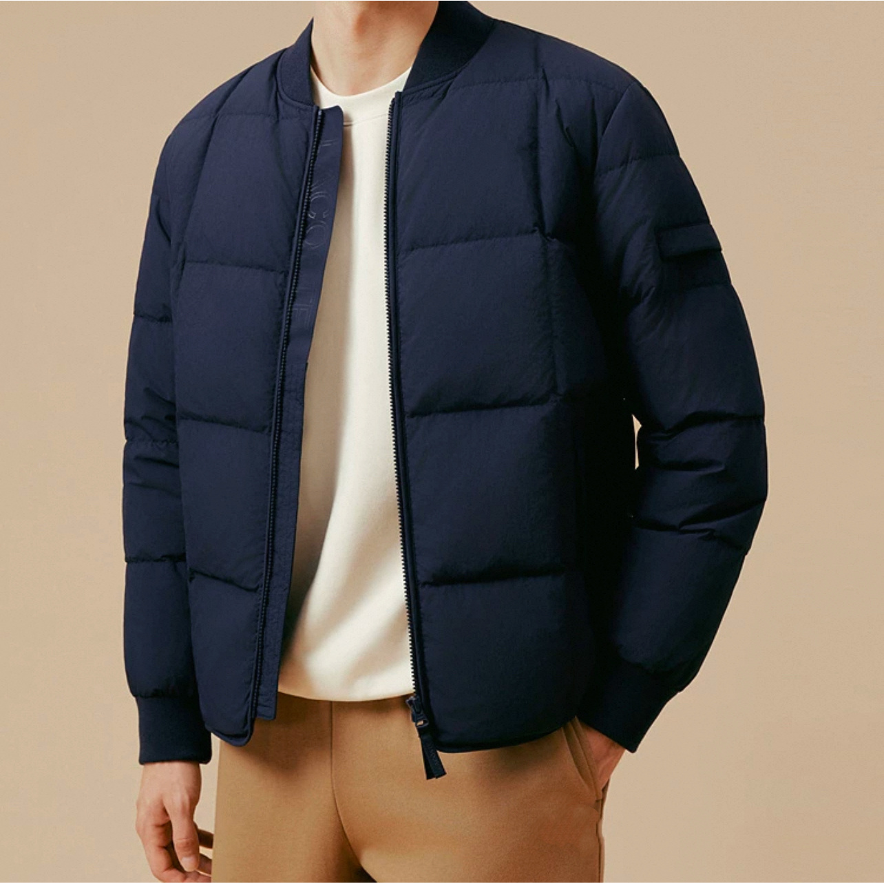 0650-棒球领领白鸭绒外套