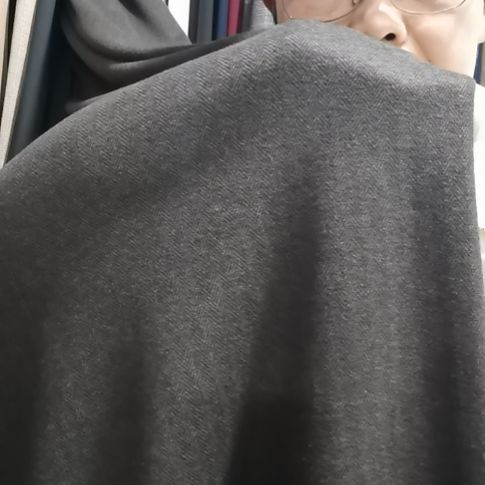 羊绒尼布料黑咖色1.1米