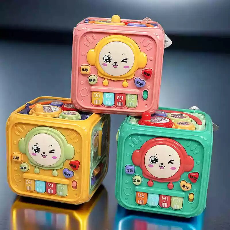 婴幼儿早教益智玩具六面体手拍鼓宝宝精细动作玩具6月婴儿拍拍鼓
