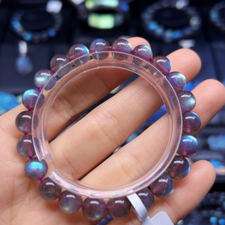 拉长石手串未镶嵌8.5左右