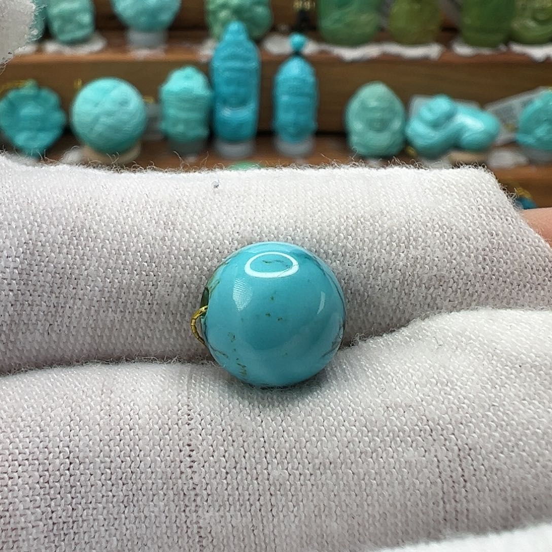绿松石圆珠 未镶嵌