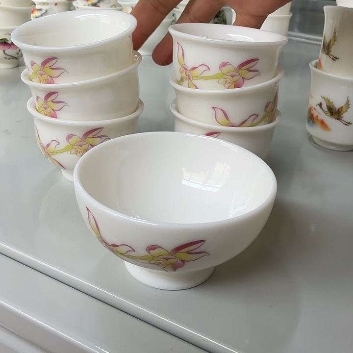 孤品高端系列羊脂玉茶杯六个客杯➕一个主人杯