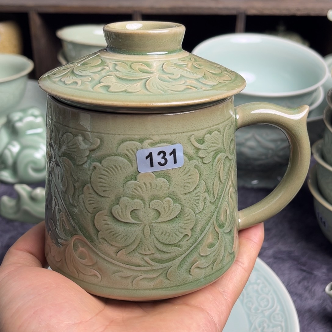 瓷微瑕手工茶漏杯 131 号