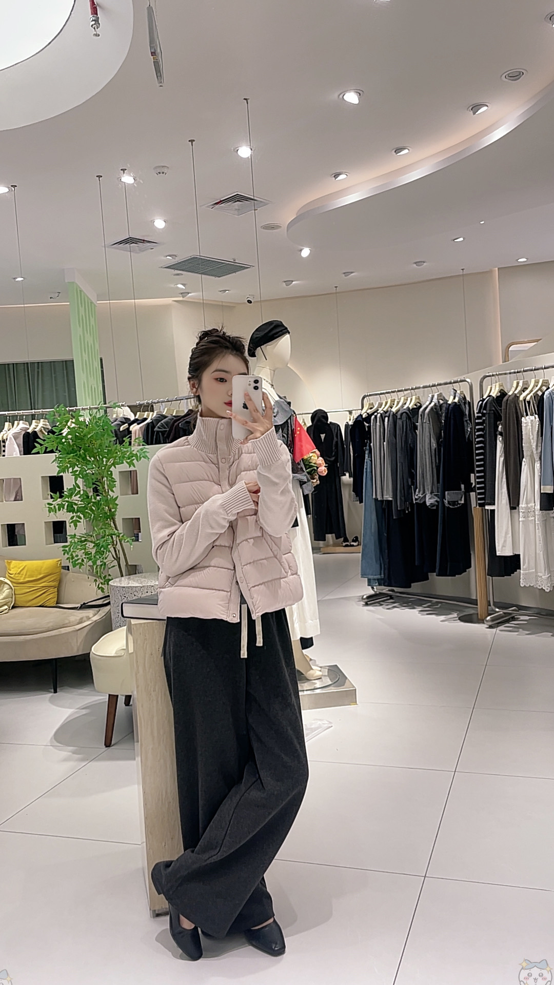 艾然冬款上新针织袖拼接羽绒服1211