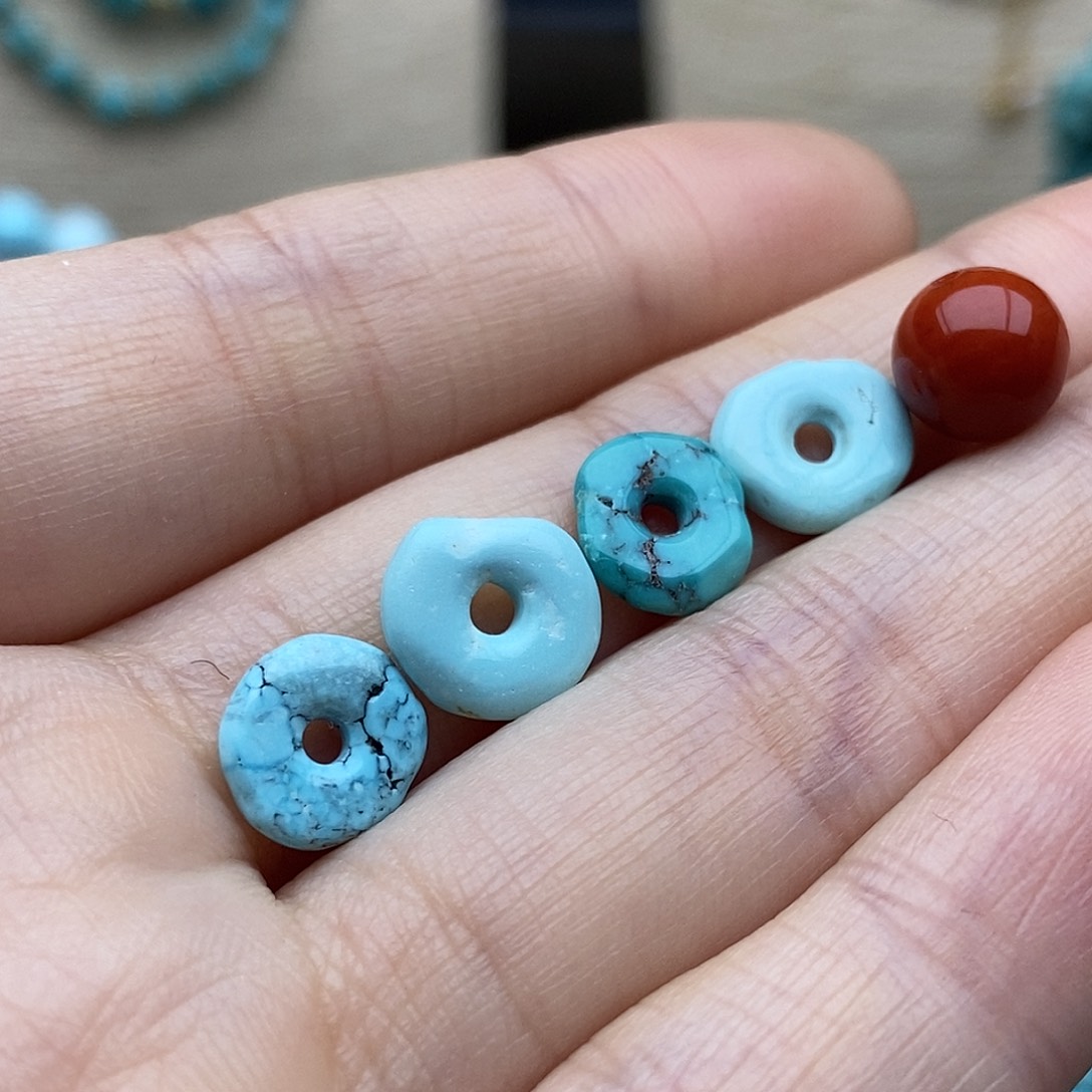 南红玛瑙未镶嵌福利蓝扣子