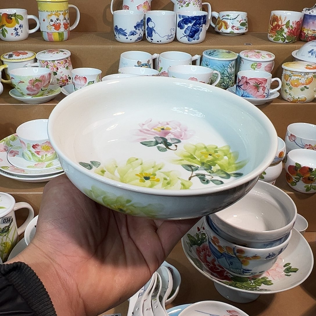 陶瓷景德镇手绘高温陶瓷7寸盘