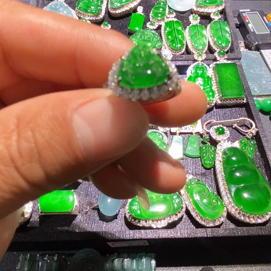 翡翠未镶嵌戒指A货翡翠10