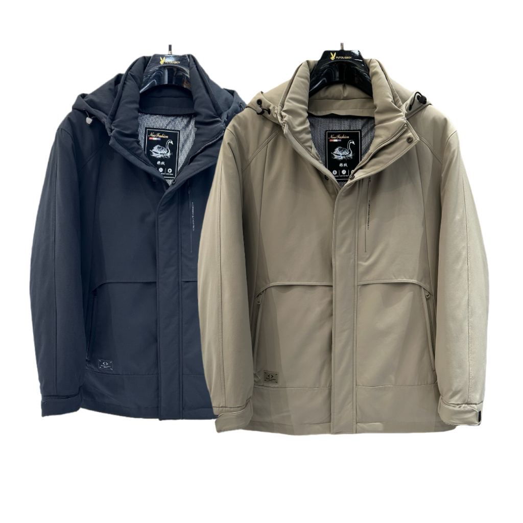 【宝鹿优品】男士冬季活里活面脱卸内胆商务休闲鹅绒服89571