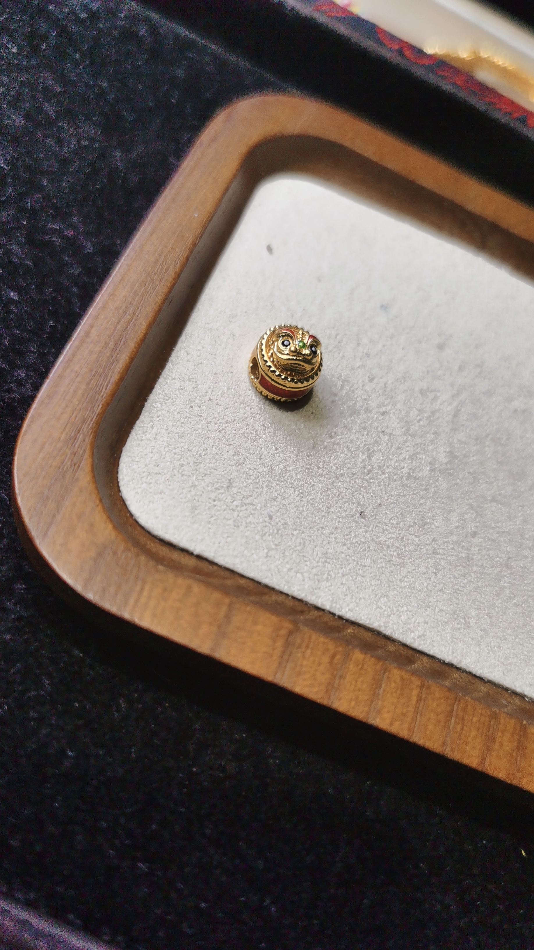 足金999精品硬金醒狮1.26克转运珠