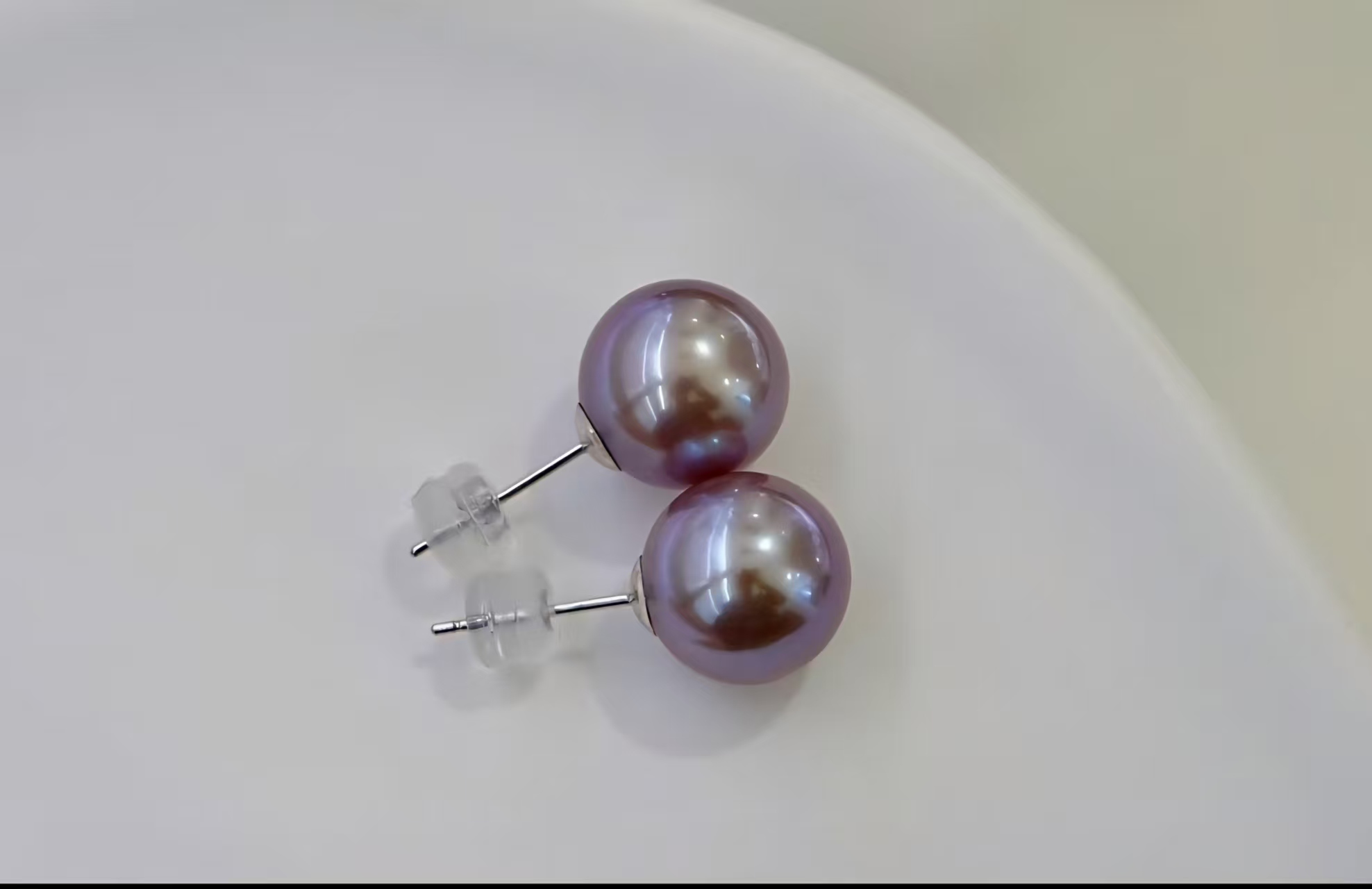 年底清货 紫色空姐素丁10-11mm 冷白极光正圆 简约甜美百搭