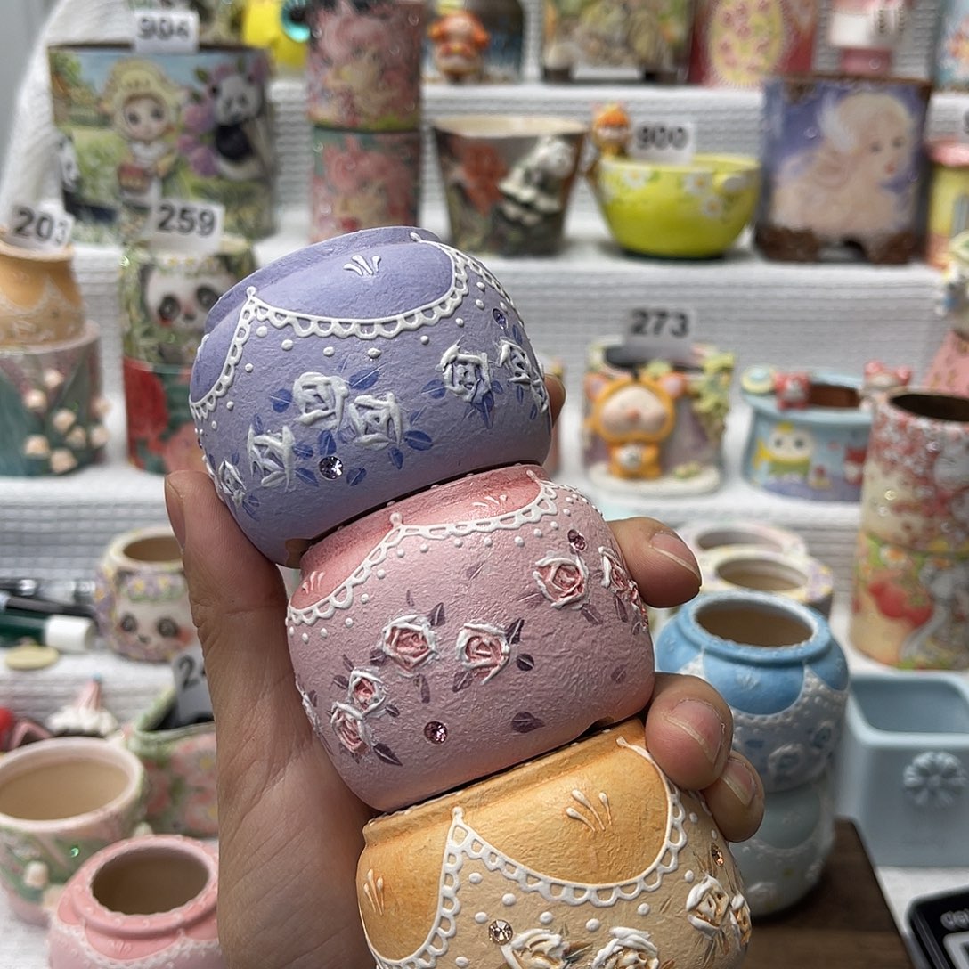 S***33个花盆组成大面积