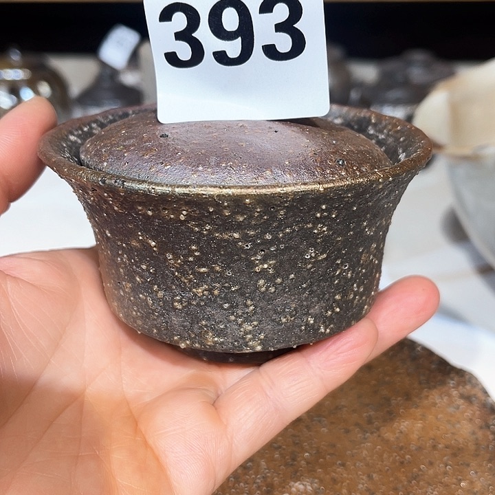 杯高温柴烧陶泥盖碗