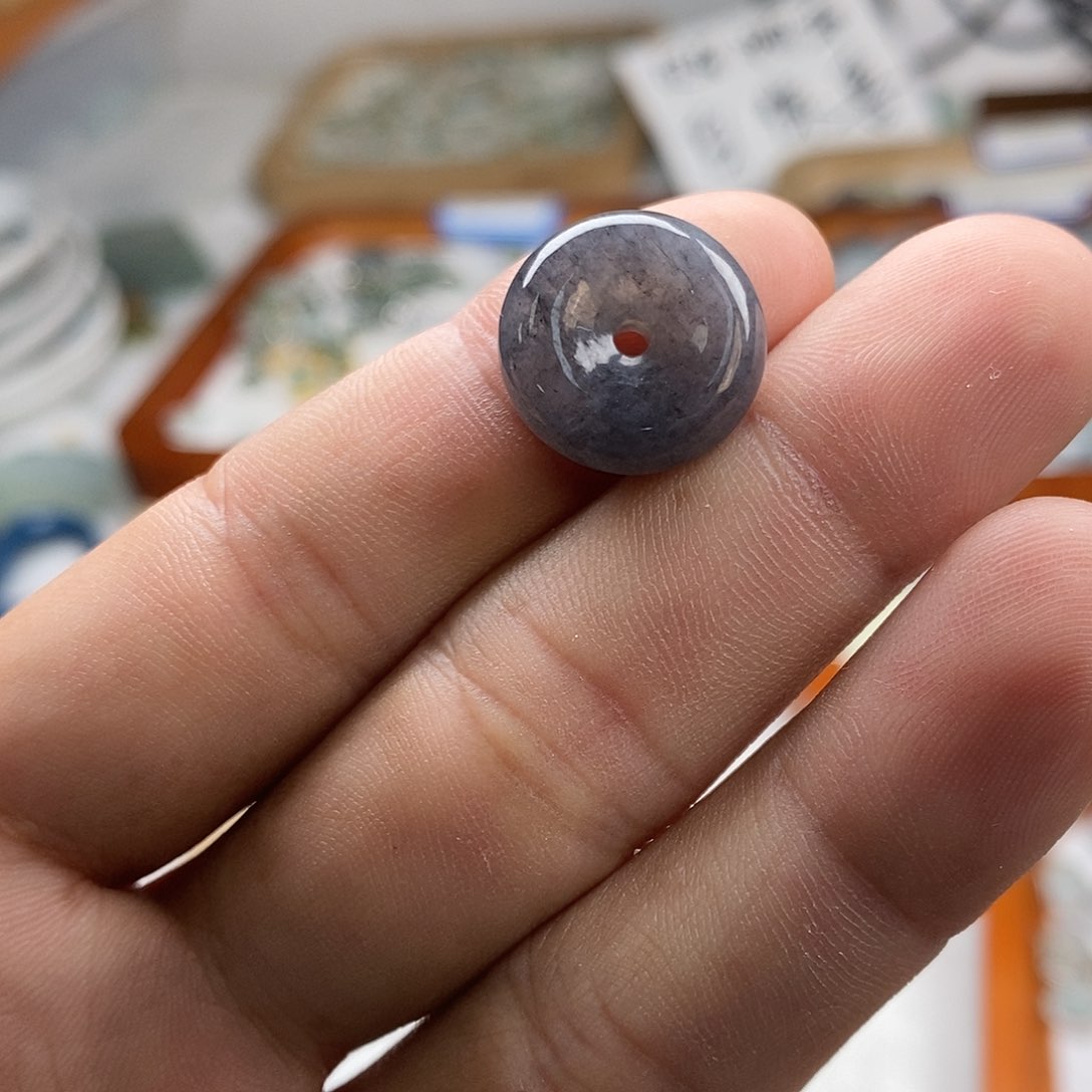 翡翠颈饰未镶嵌乌鸡平安扣60一个