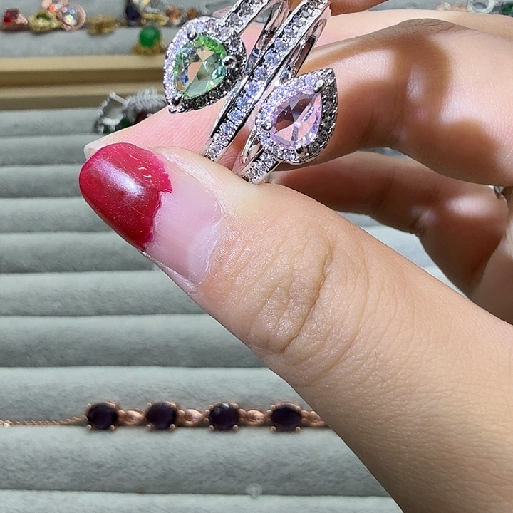 银S925镶嵌烟晶戒指