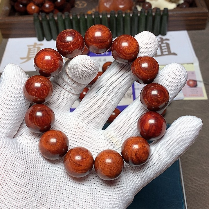 檀香紫檀（小叶紫檀）手串/手链18 13颗树头泥料