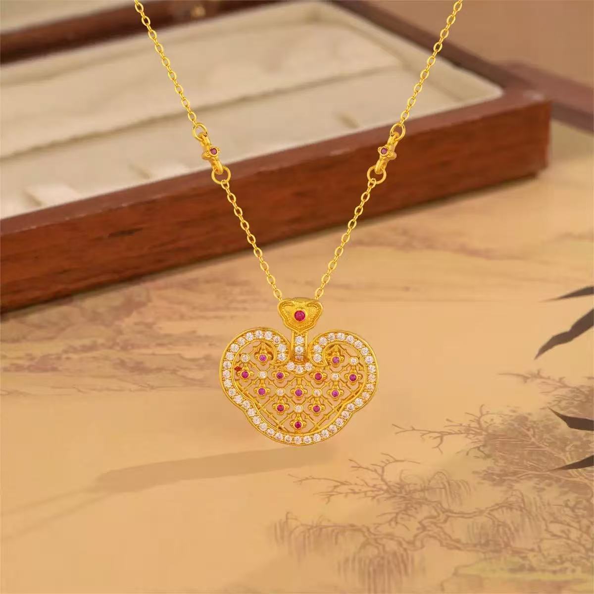 铜合金项链 岩朵-1649-时尚项链-6