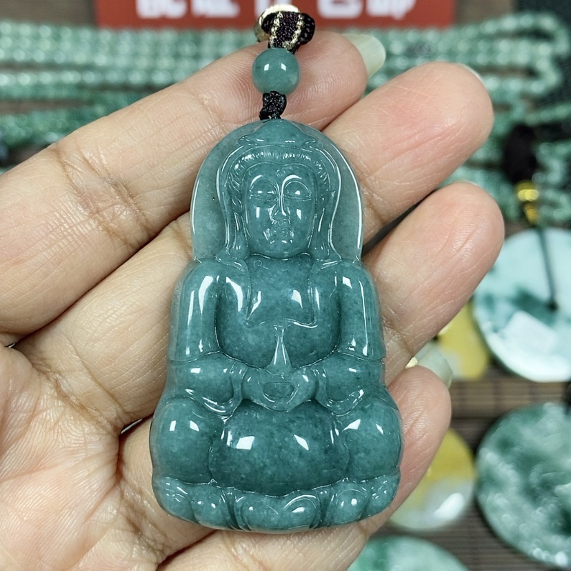 【闪购商品】翡翠颈饰未镶嵌玉吊坠翡翠玉自在观音