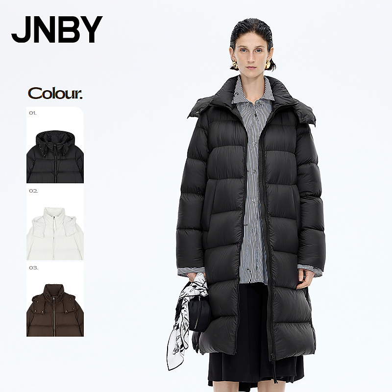 【商场同款】JNBY/江南布衣25冬新品羽绒服长款连帽A型5PAC13700