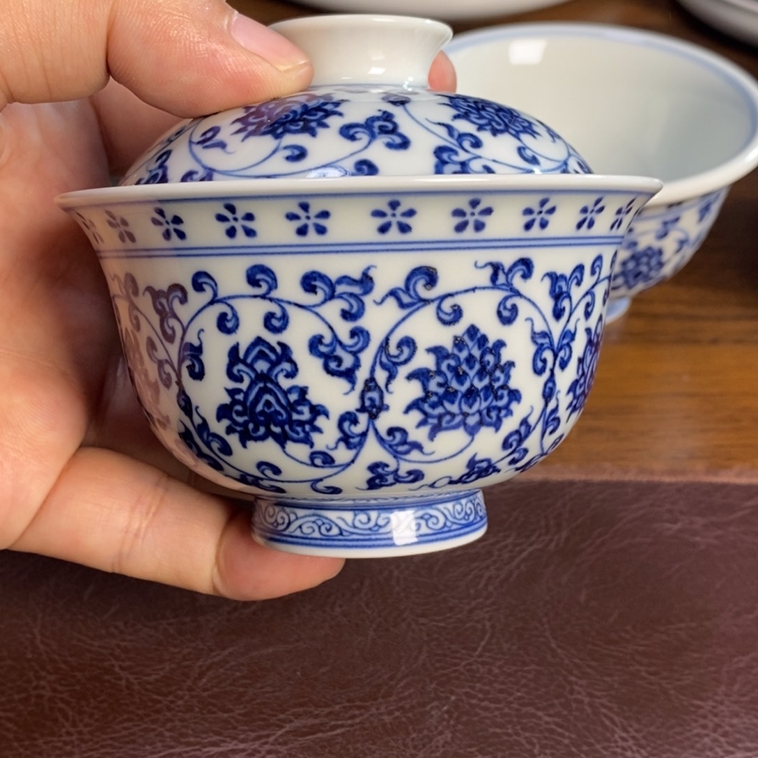 景德镇手工手绘盖碗