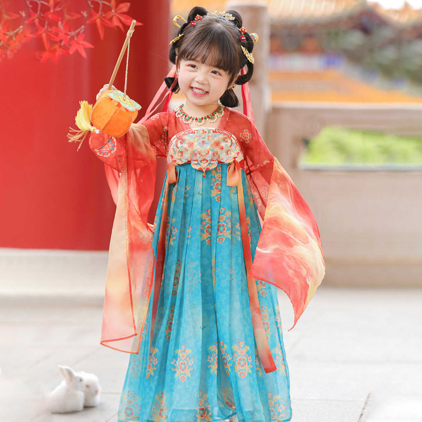 汉服女童2025春秋款儿童高端仙气国风公主连衣裙女孩唐风表演襦裙