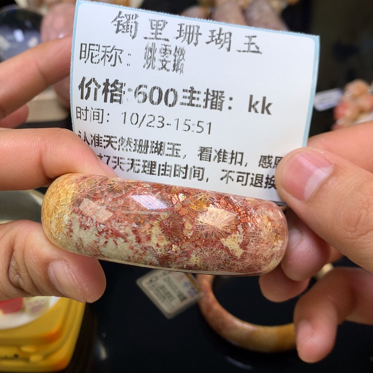【闪购商品】颈饰未镶嵌硅化珊瑚（珊瑚玉）姚*鏴