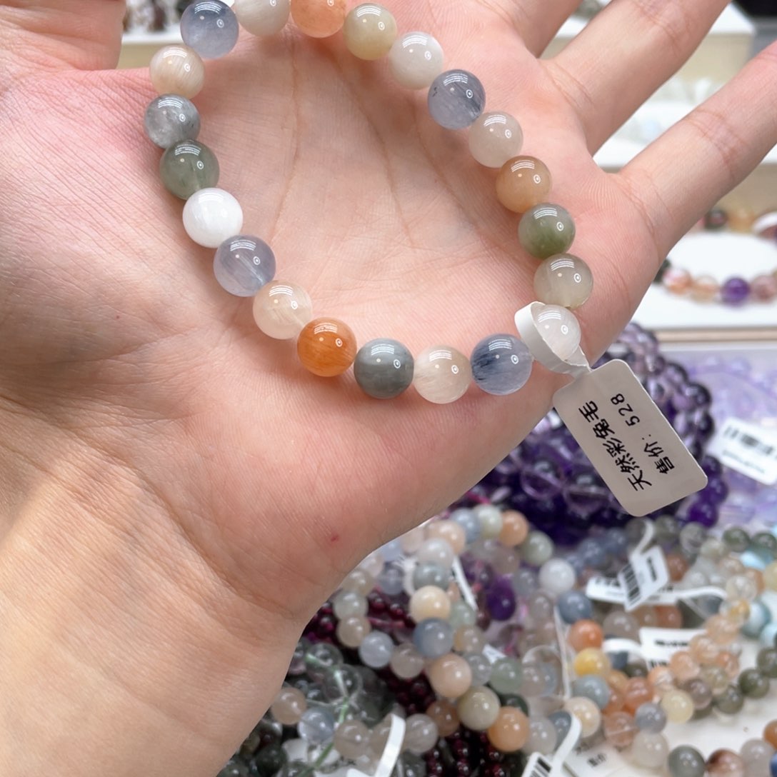 辛****水晶手链未镶嵌彩兔毛9