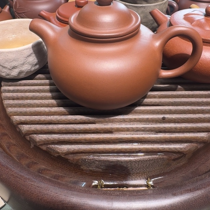 紫砂茶壶文革紫泥无添加220cc瑕