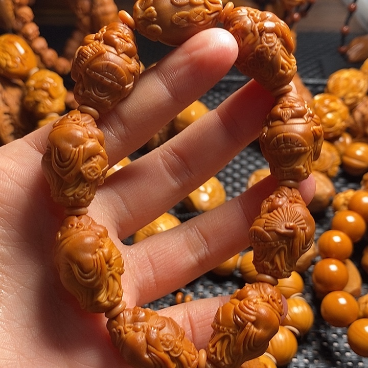 吊坠橄榄核站立财神