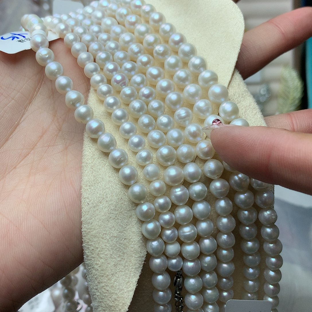 淡水珍珠6-6未镶嵌x5项链