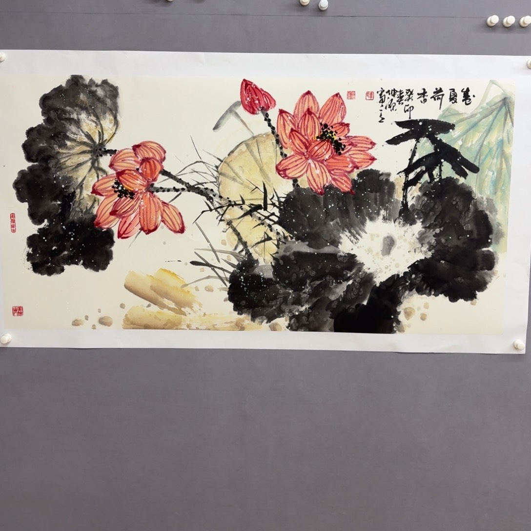 国画艺术家真人手绘