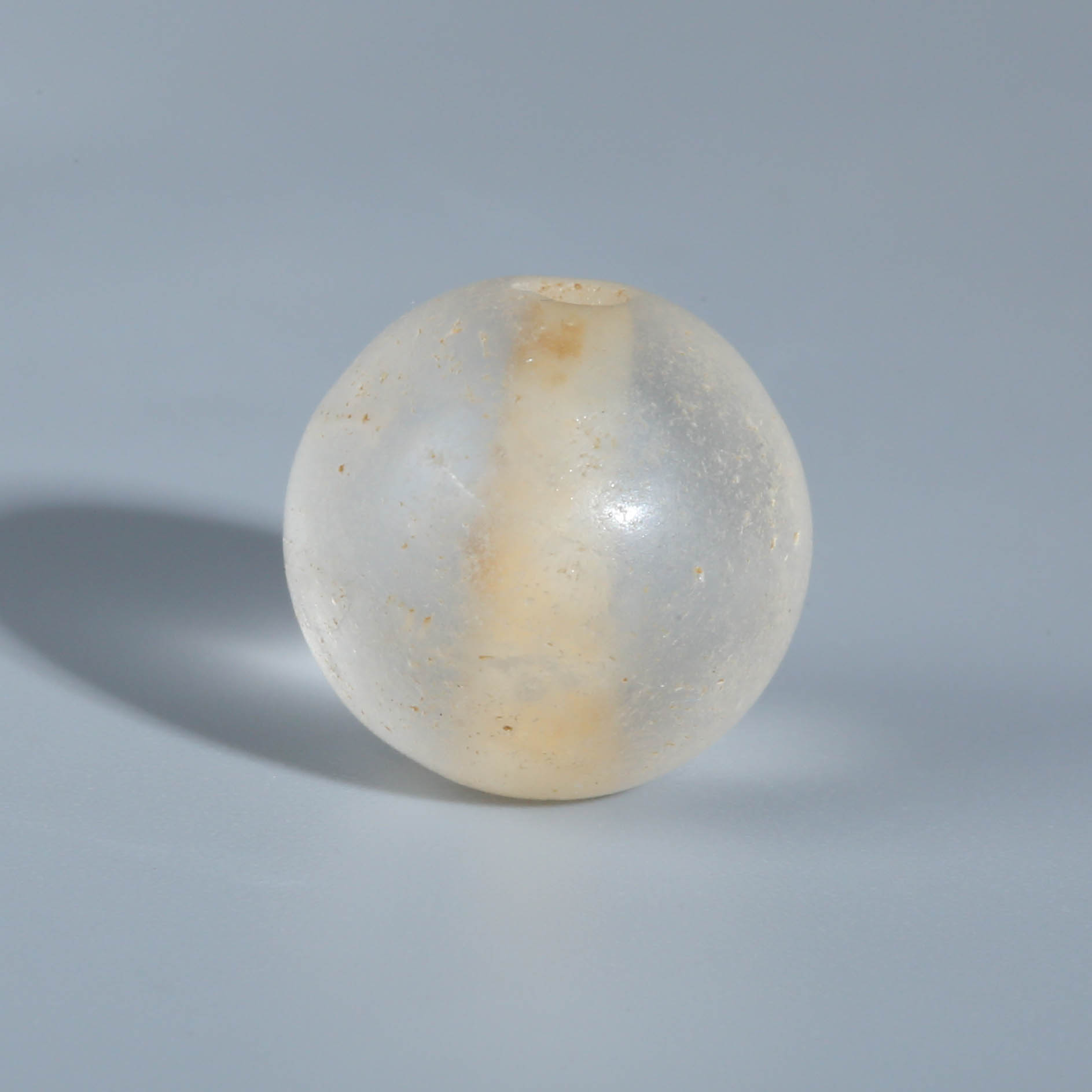 XY76-08  东南亚pyu时期水晶圆珠 12.2*11.7mm