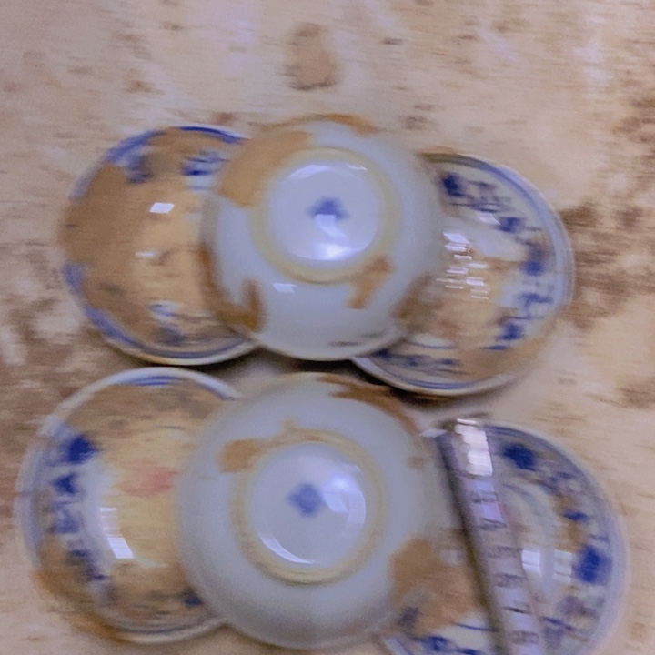 摆件6个10厘米芙蓉花味碟