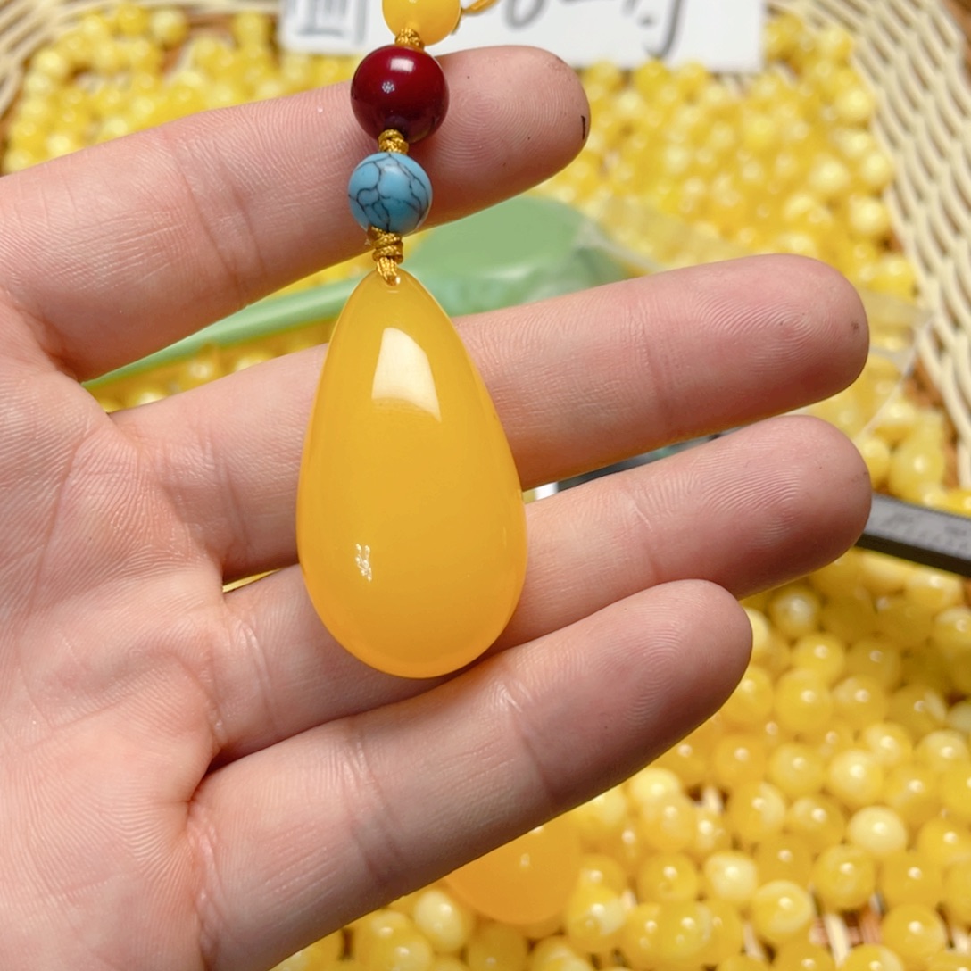 琥珀未镶嵌手链水滴福利