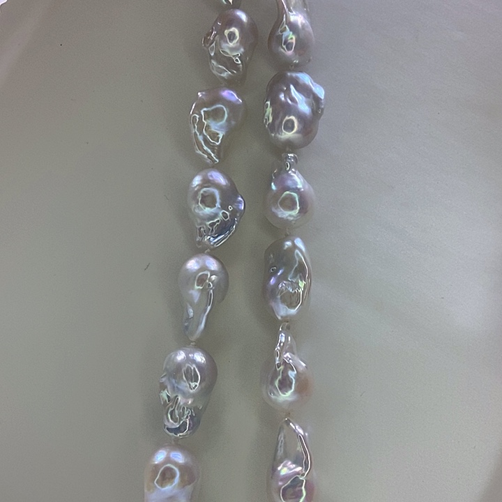 皮***丘银S925镶嵌颈饰淡水珍珠