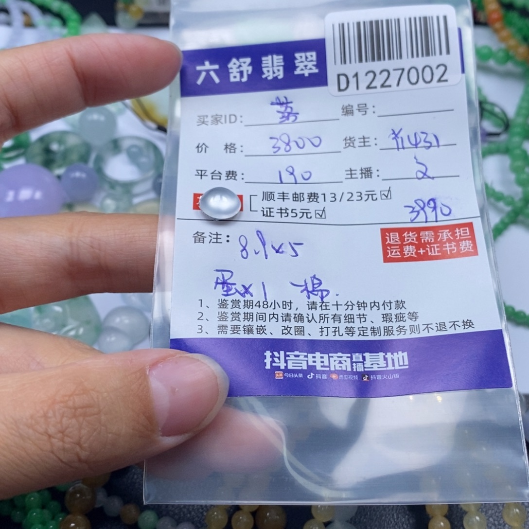 落****翡翠未镶嵌吊坠(不含链)D1227002