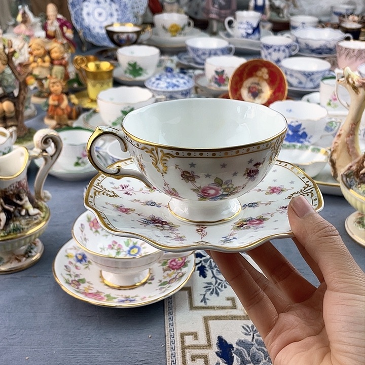 中古欧瓷瓷器小房子