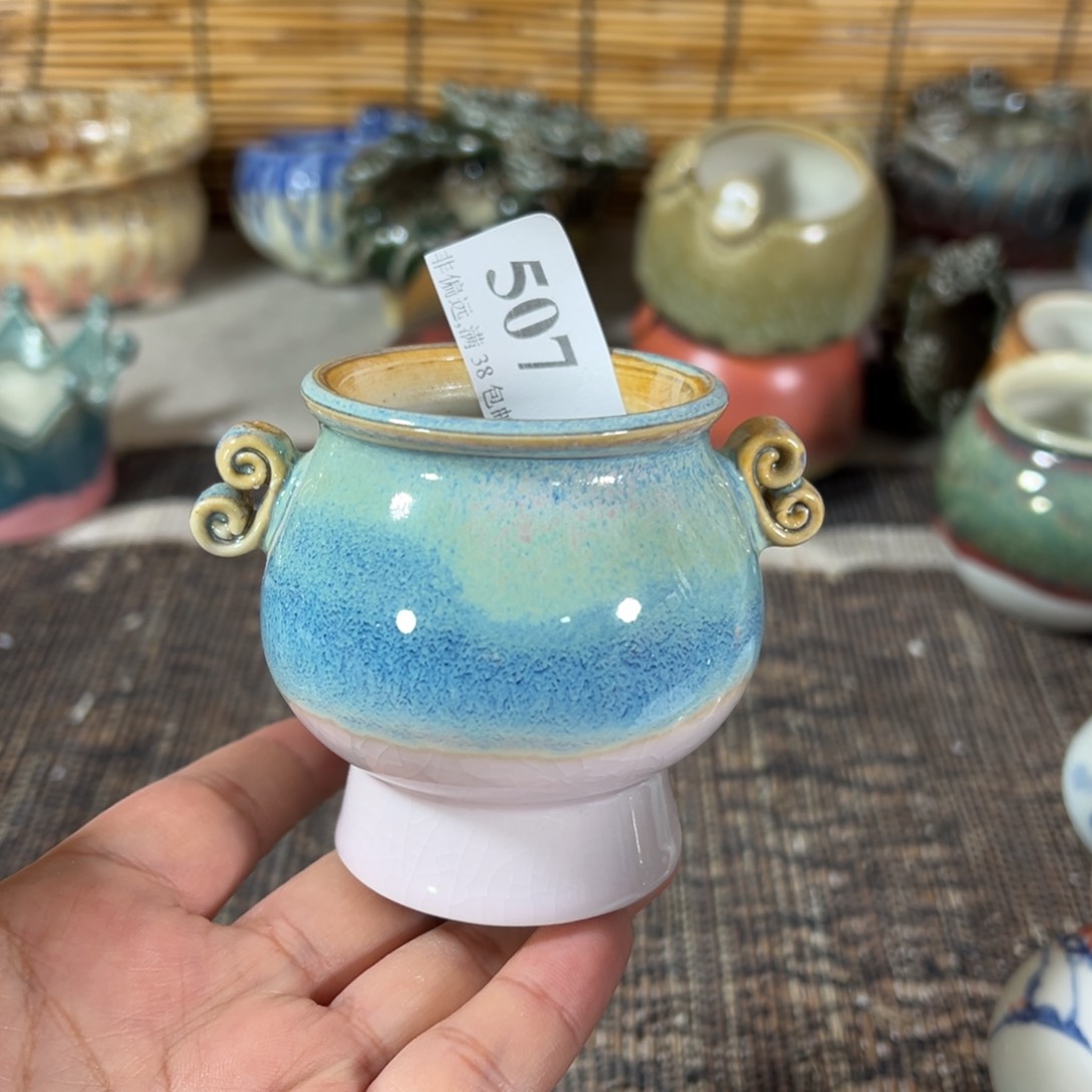 陶瓷景德镇手工花盆