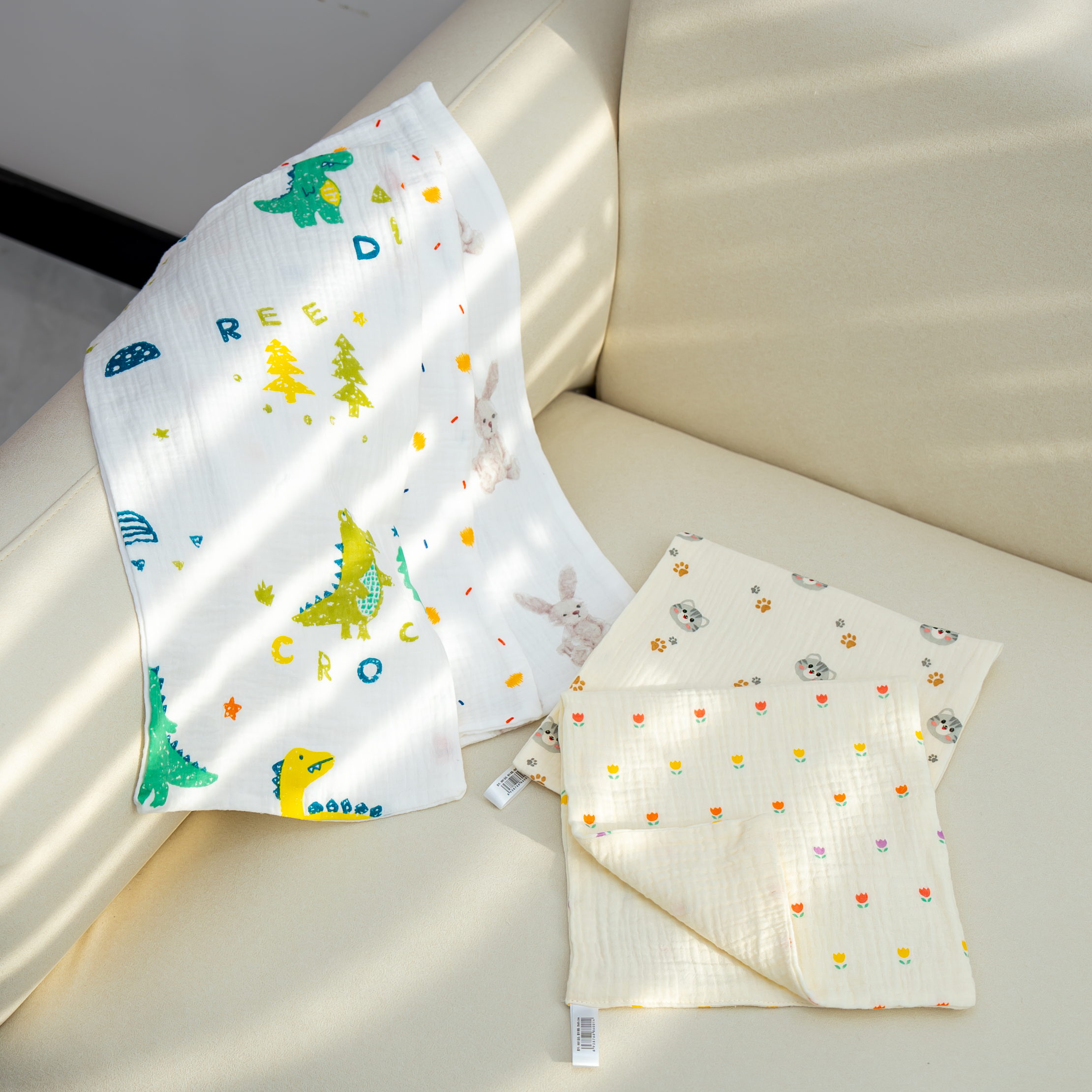 【京かわ会社】纱布童巾25*50拍一发三 童巾1