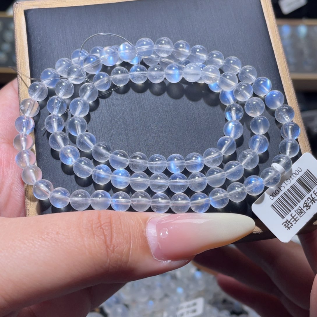 手链未镶嵌长石蓝月光手链多圈6.3mm