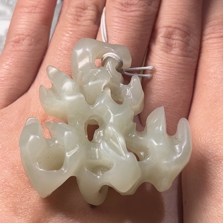 和田玉挂件未镶嵌黎*强