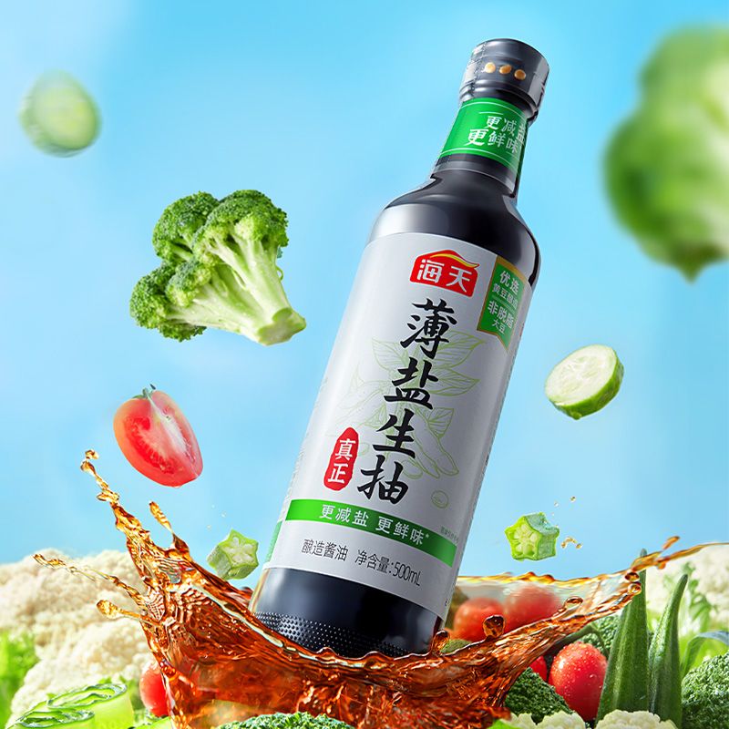 海天薄盐生抽500ml